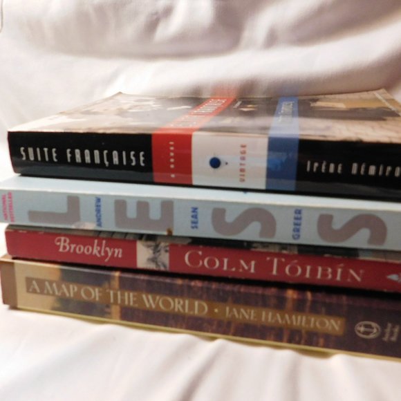 Four Paperback Books: Suite Francaise - Brooklyn -  Map of the World - Less - Picture 2 of 4